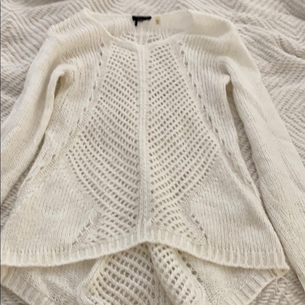 White long sweater